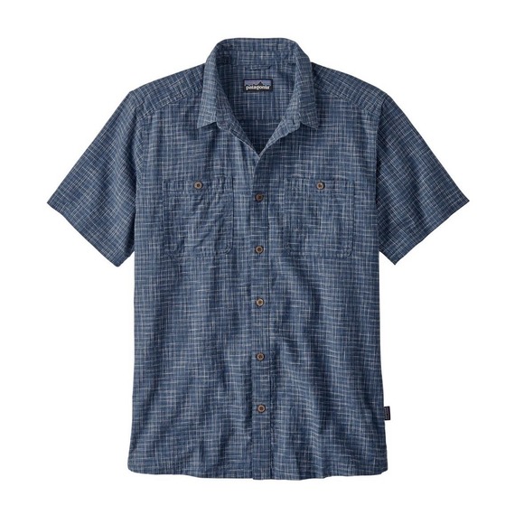 Patagonia Other - Patagonia Men's Back Step Shirt Sz L Blue Plaid Hemp Organic Cotton Button Up